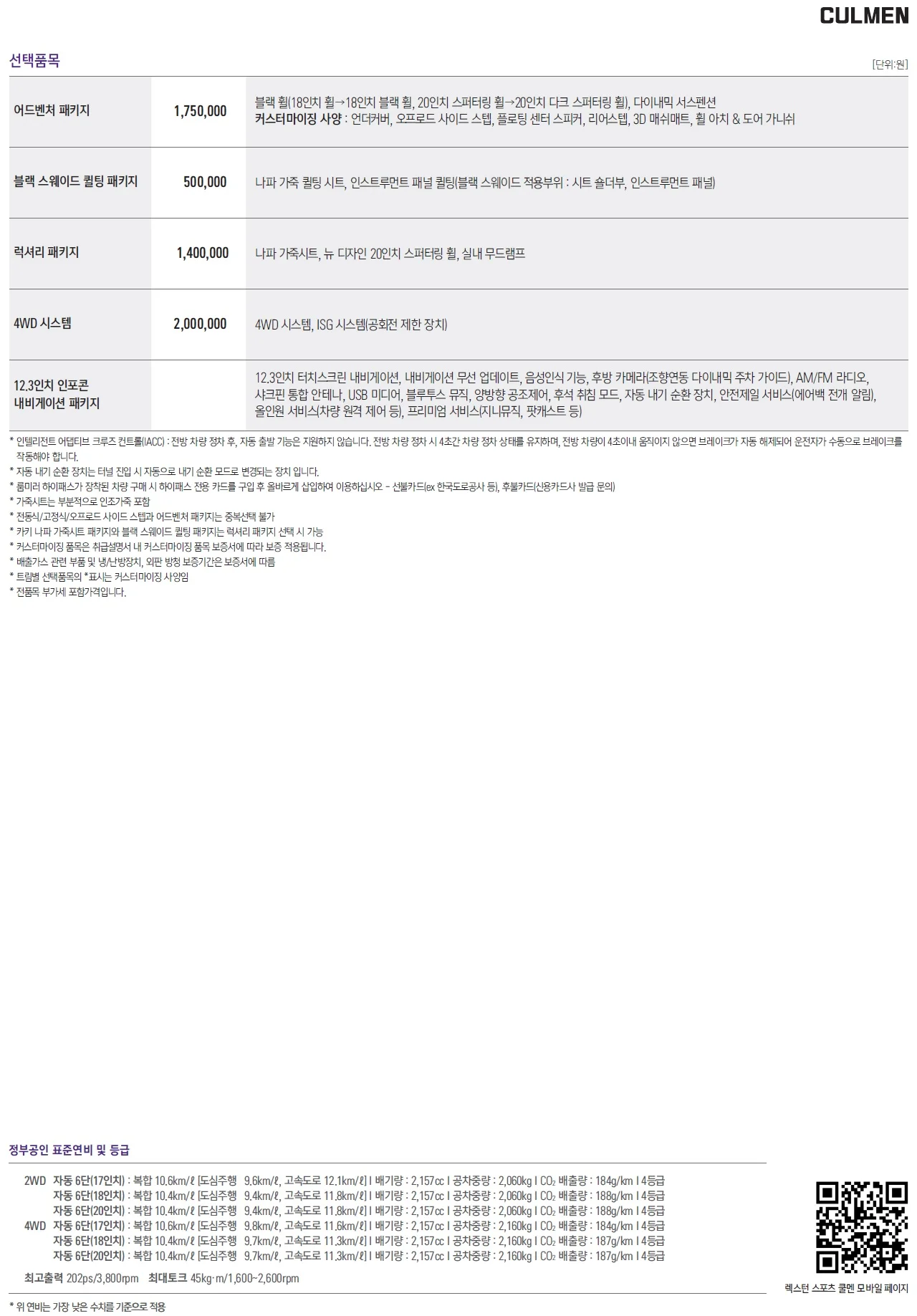 렉스턴스포츠 가격표 - 2023년 05월 6쪽