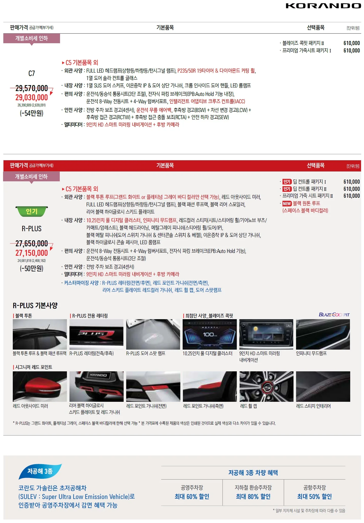 코란도 가격표 (디젤, 2022년형, 2023 아카이브) 2쪽