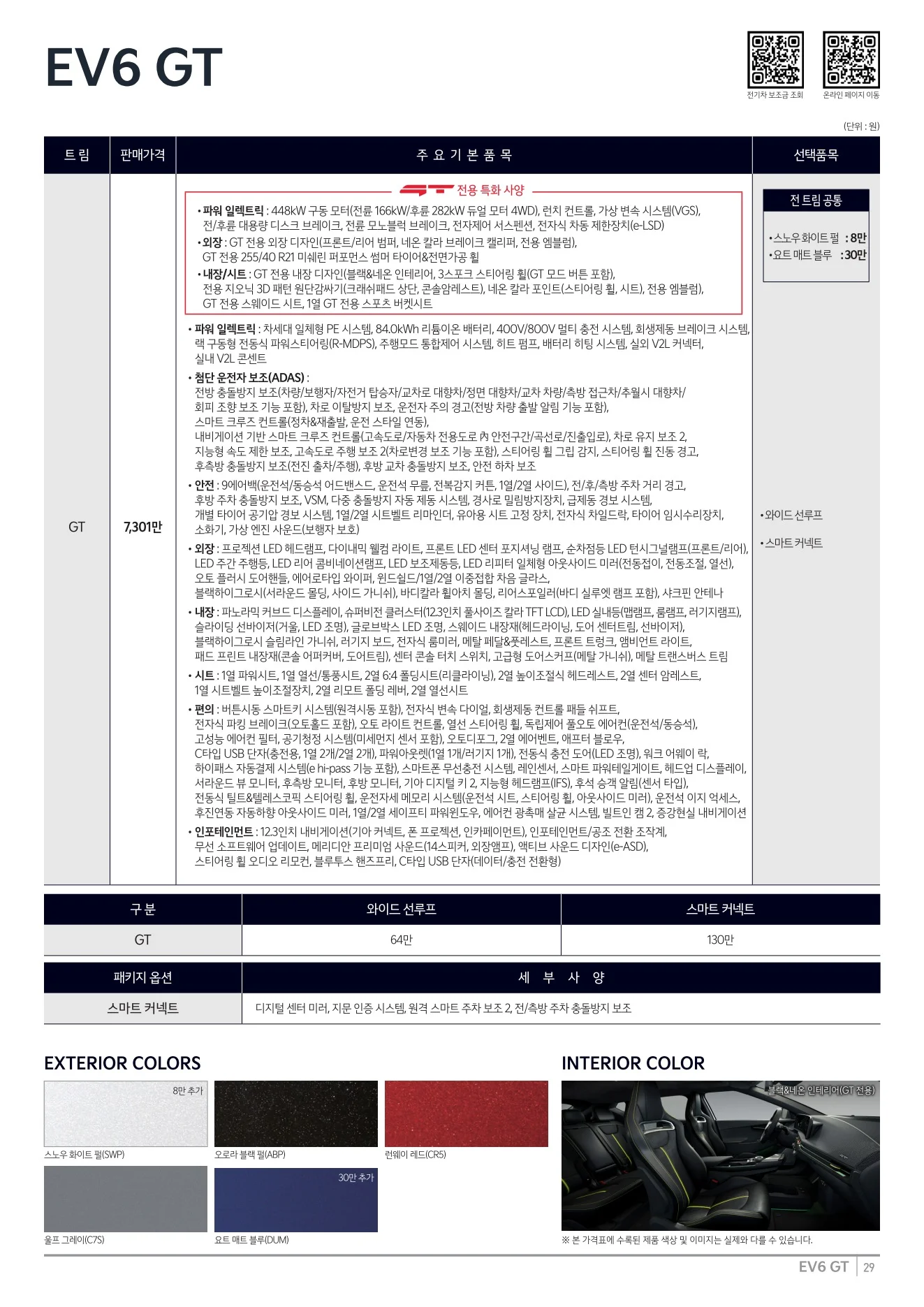 2026년 7월 EV6 GT 신차가격표 1쪽