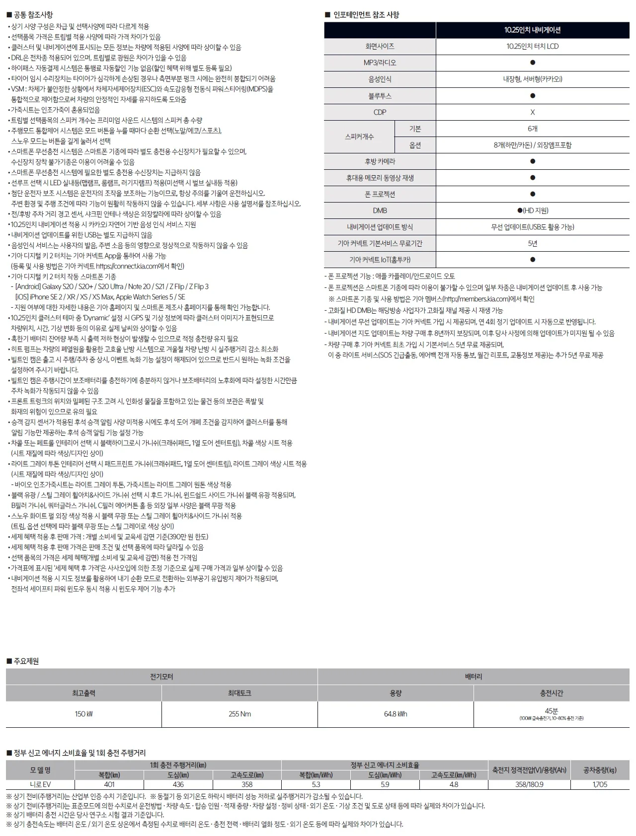 니로 EV 가격표 - 2023년 02월 (2024년형) 3쪽