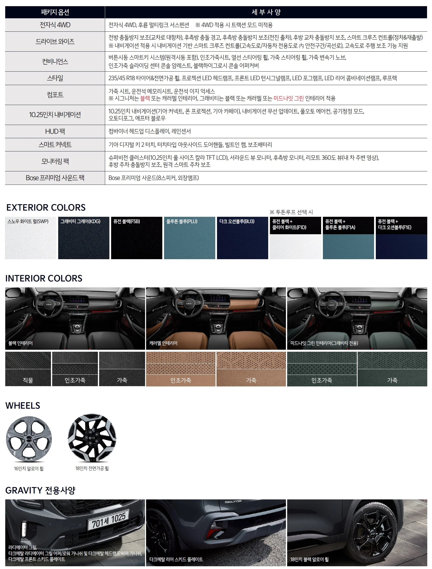 셀토스 가격표 - 2024년 07월(2025년형) 3쪽