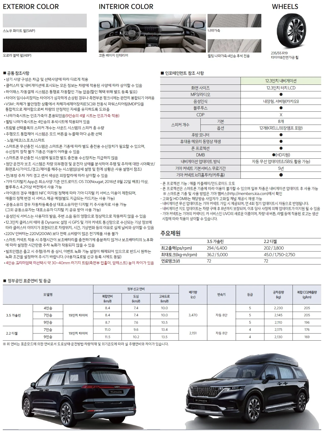 카니발 하이리무진 가격표 - 2021년 07월 (4인승 출시) 2쪽