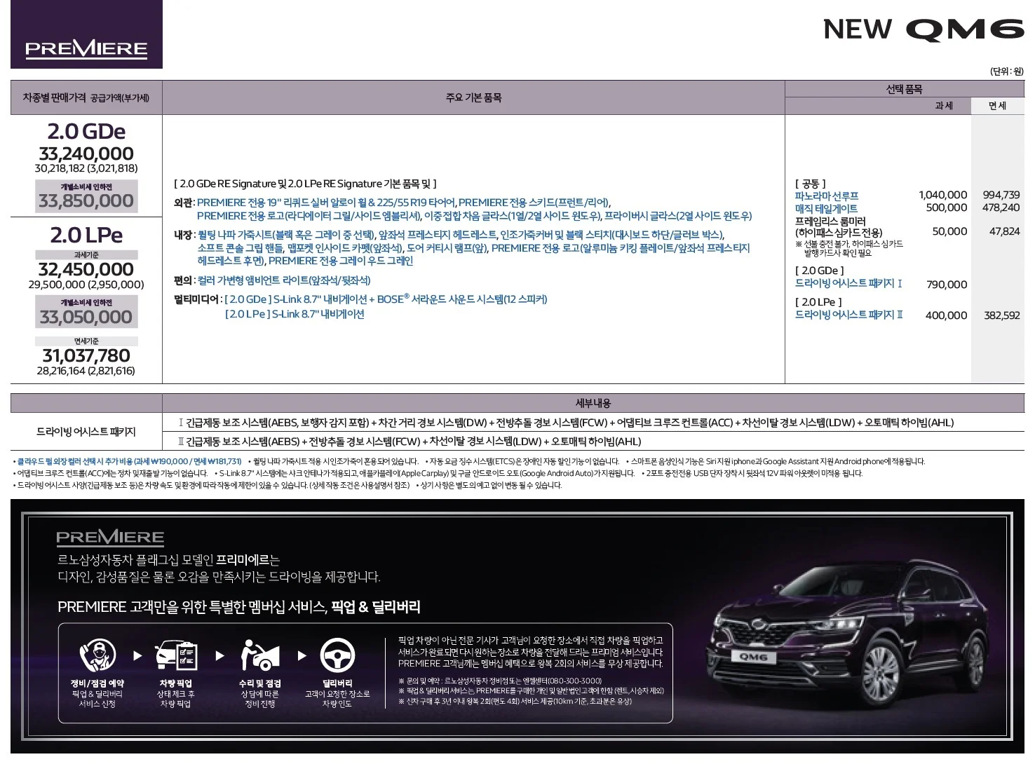 QM6 가격표 - 2020년 11월(New QM6 출시) 7쪽