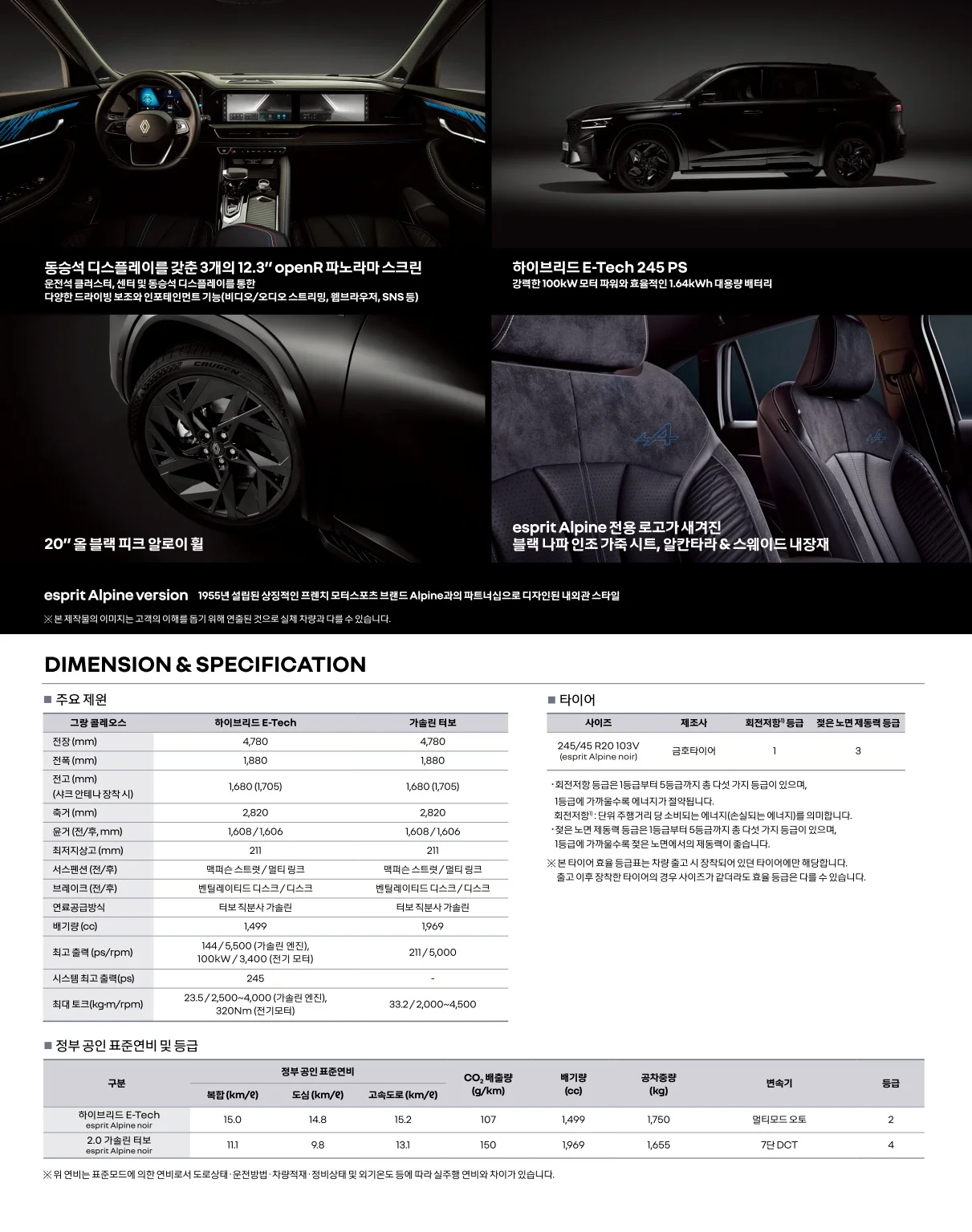 2025년 4월 그랑콜레오스 누아르 에디션(Noir Edition) 가격표 3쪽