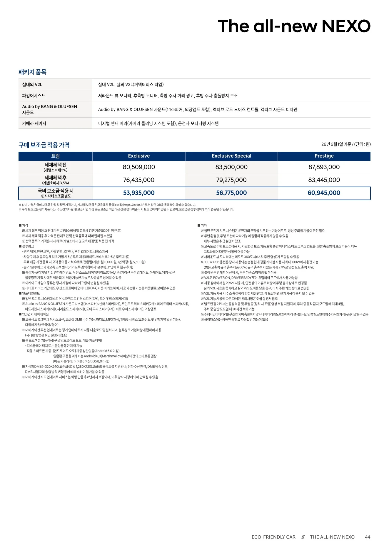 2026년 6월 넥쏘 신차가격표 2쪽