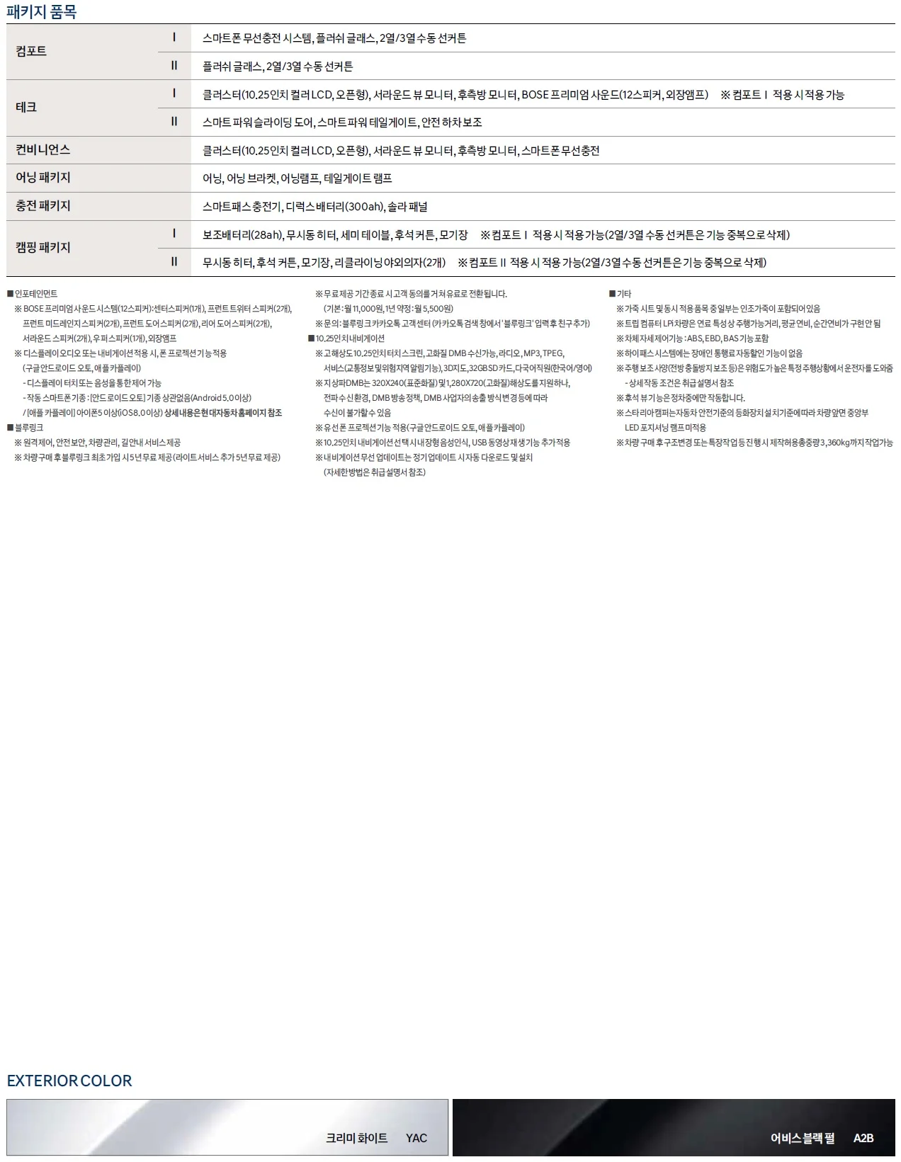 스타리아 라운지 캠퍼 가격표 - 2022년 08월 2쪽