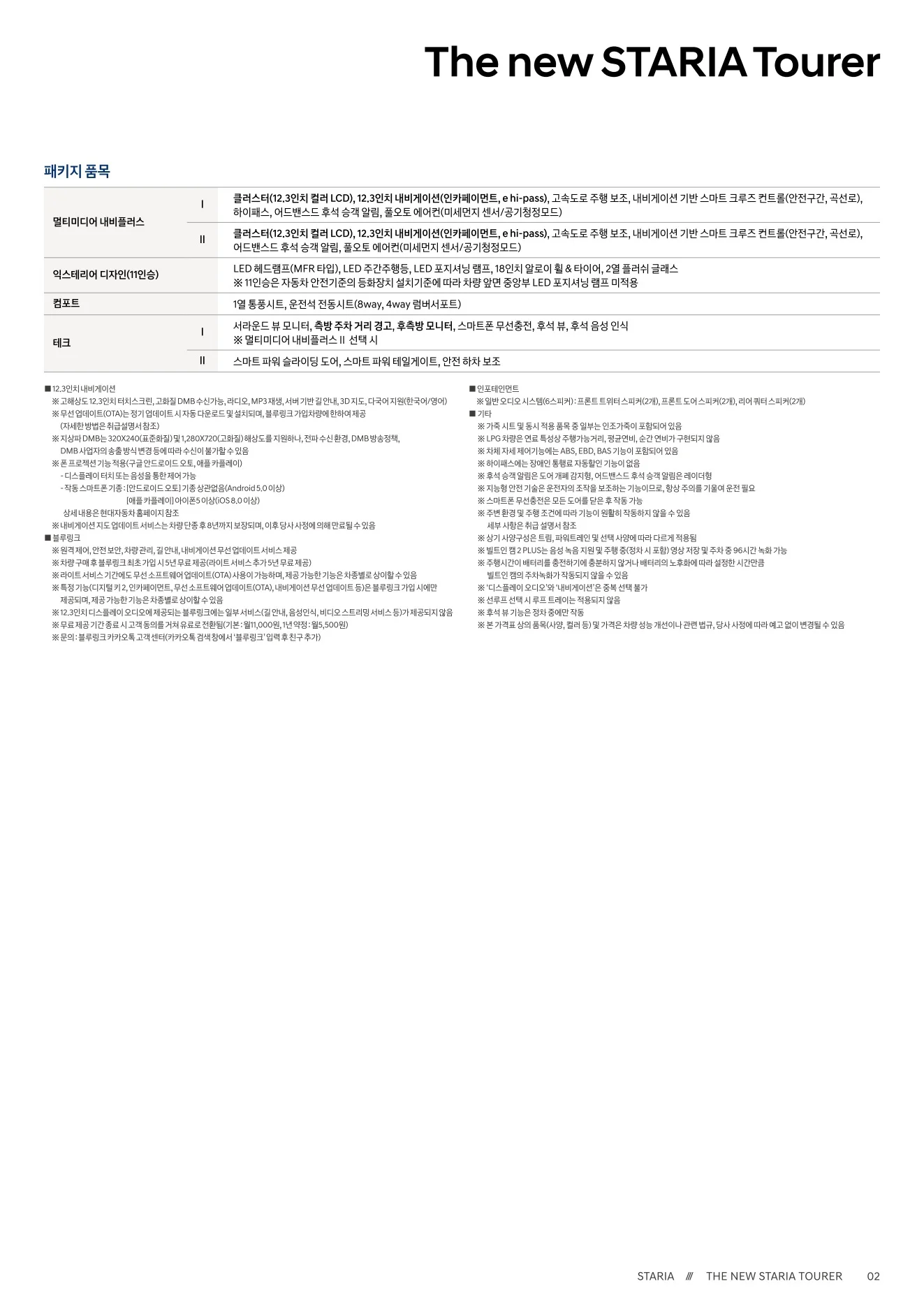 2026년 6월 스타리아 신차가격표 2쪽