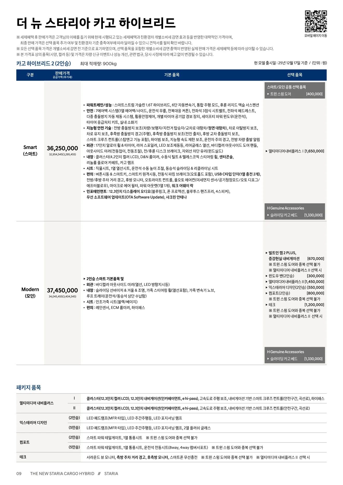 2026년 6월 스타리아 하이브리드 신차가격표 5쪽