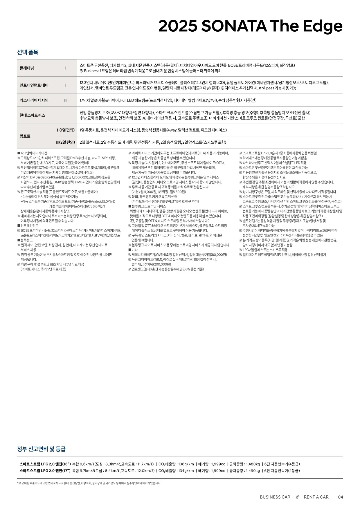 2025년 5월 쏘나타 신차가격표 7쪽