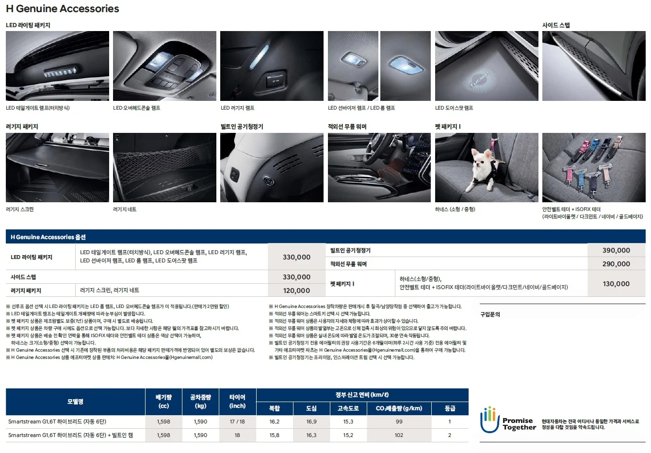 투싼 하이브리드 가격표 - 2020년 09월 3쪽