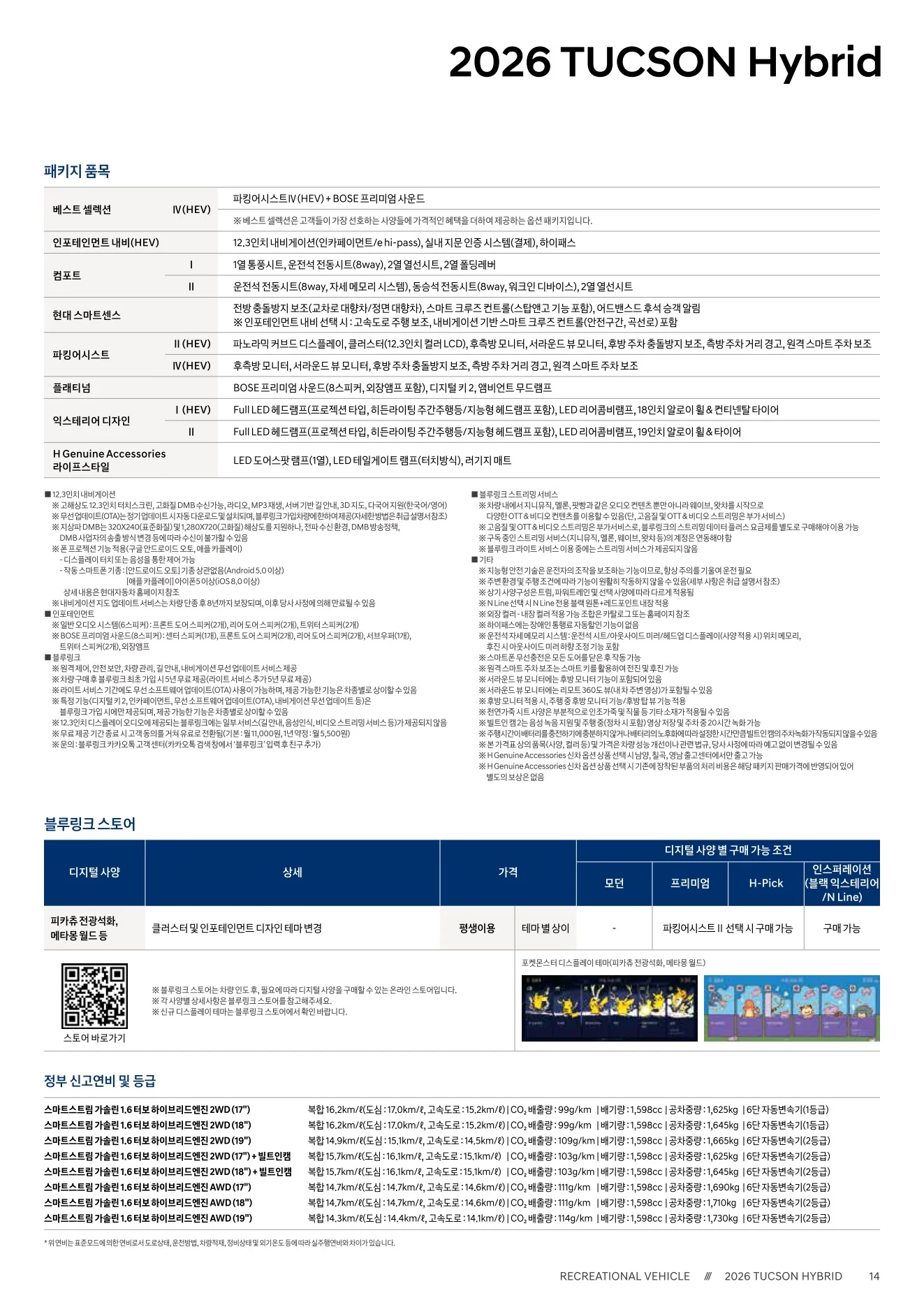 2026년 6월 투싼 하이브리드 신차가격표 2쪽
