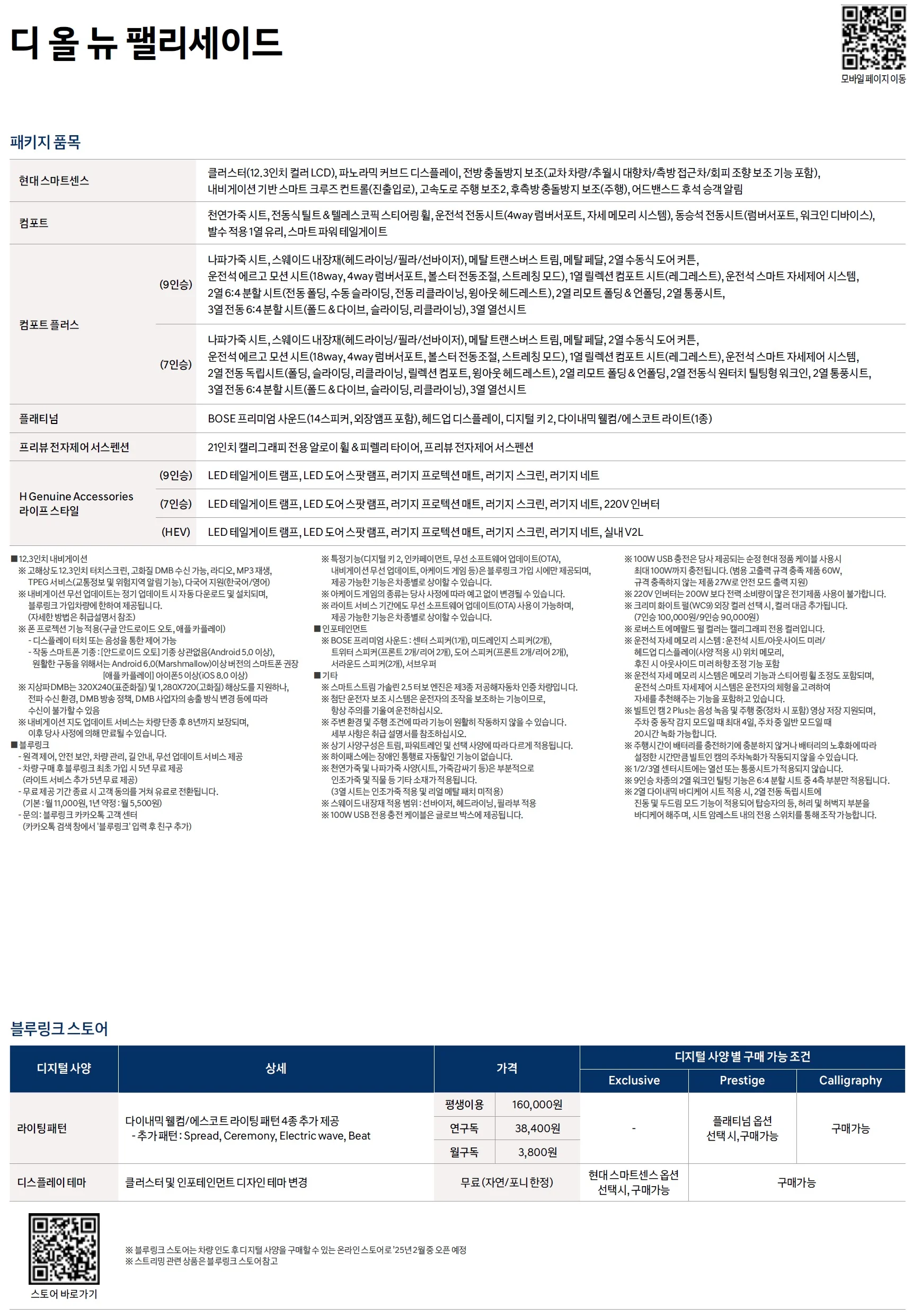 팰리세이드 하이브리드 가격표 - 2025년 01월 3쪽